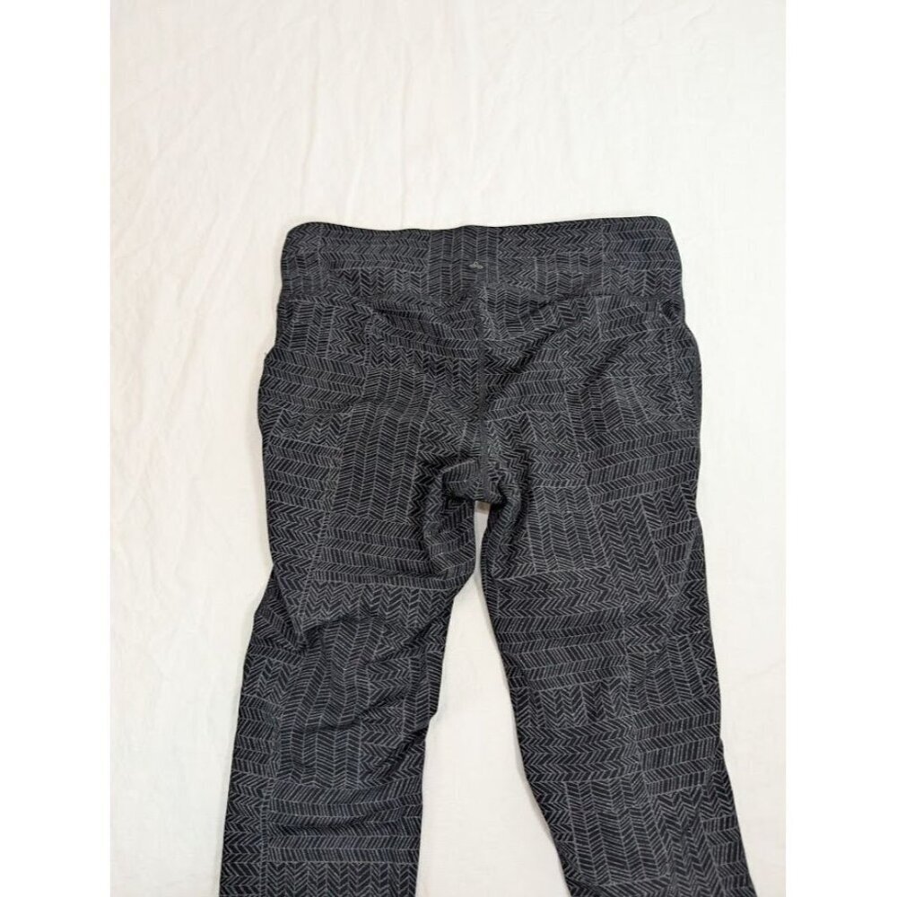 Prana Leggings Womens Medium Black Gray Geo Print Activewear Athletic Outdoor T3 - Picture 7 of 8